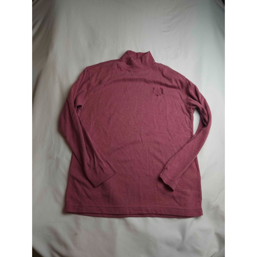 Blair Shirt Womens Medium Red Knit Mock Turtleneck Long Sleeve Minimalist Casual